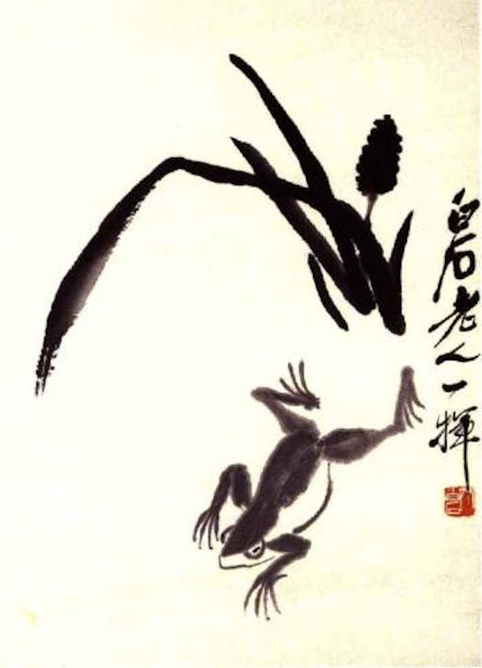 Leaping frog by Qi Baishi