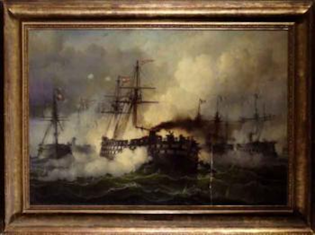 The naval battle of Lissa by J C B Piettner