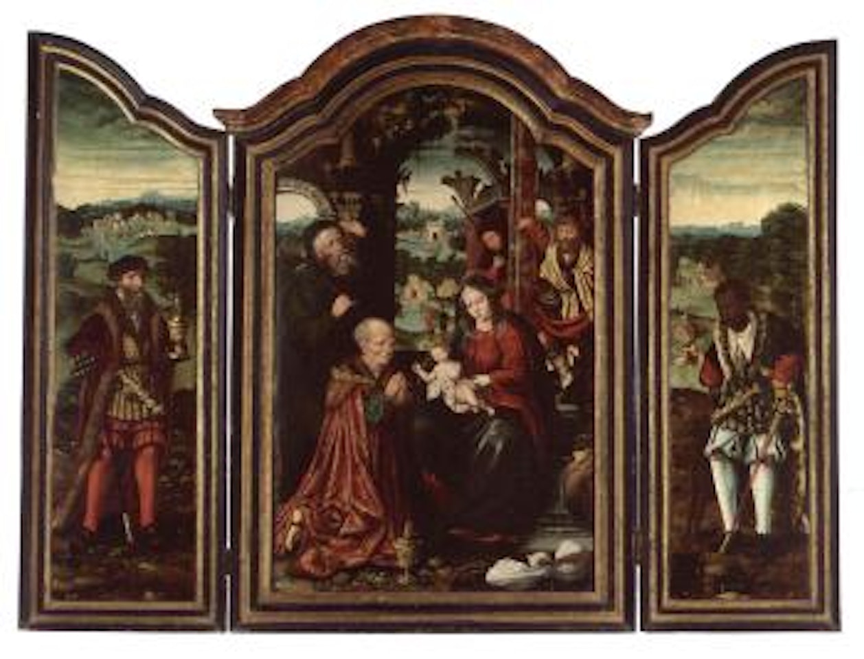 Adoration of the Shephers and King Casper. King Melchior. King Balthazar by Joos van Cleve