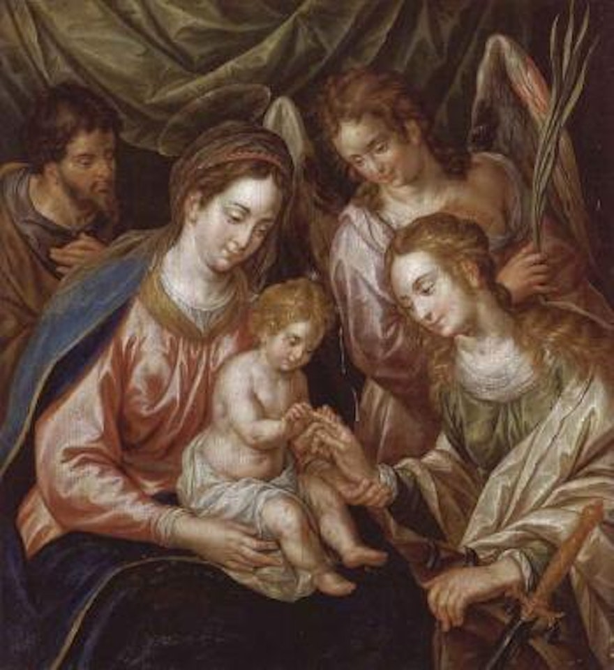 Mystic marriage of St Catherine by Hendrick de Clerck