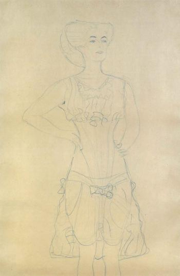 Woman in corset by Gustav Klimt