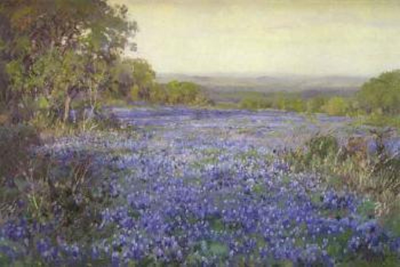 Bluebonnets at late afternoon, San Antonio TX by Julian Onderdonk