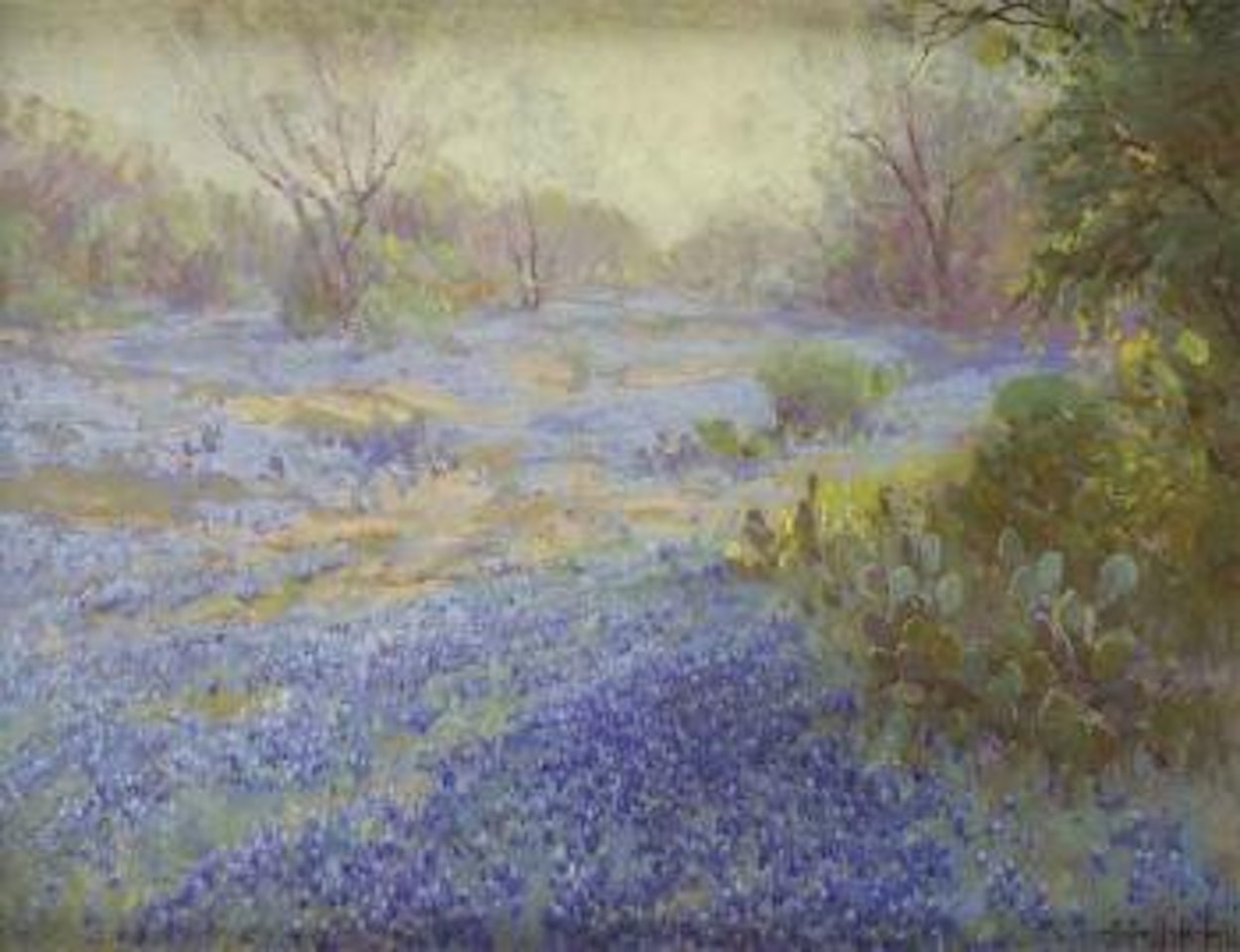 Bluebonnets, late afternoon by Julian Onderdonk