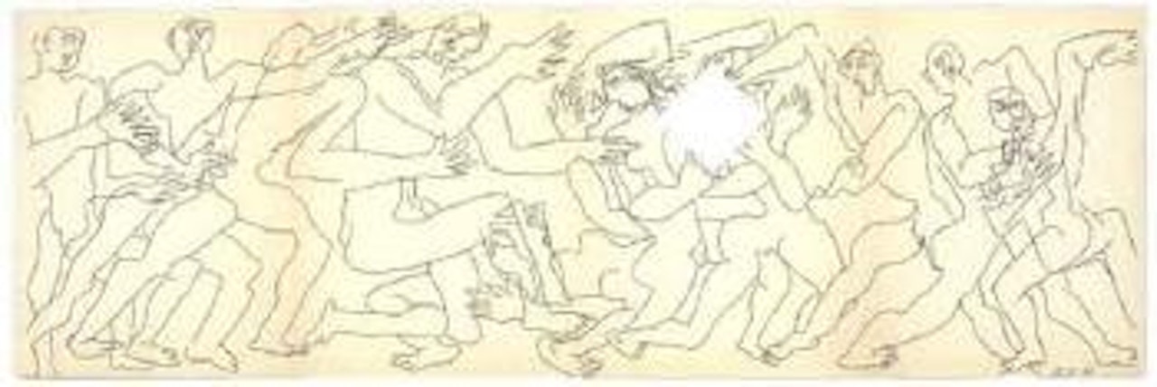 Composition aux personnages by Ossip Zadkine
