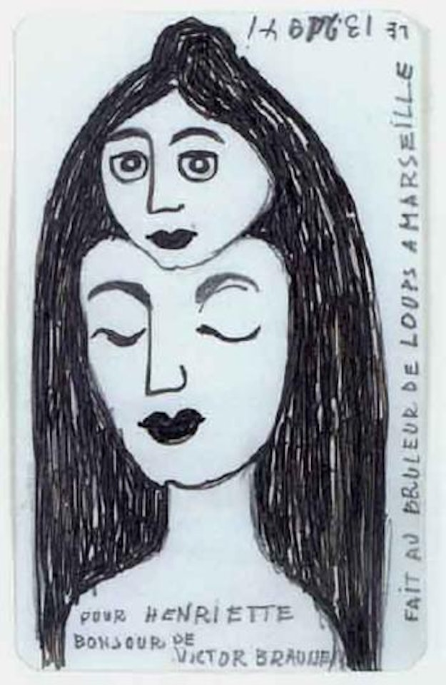 Double visage de femme surrealiste by Victor Brauner