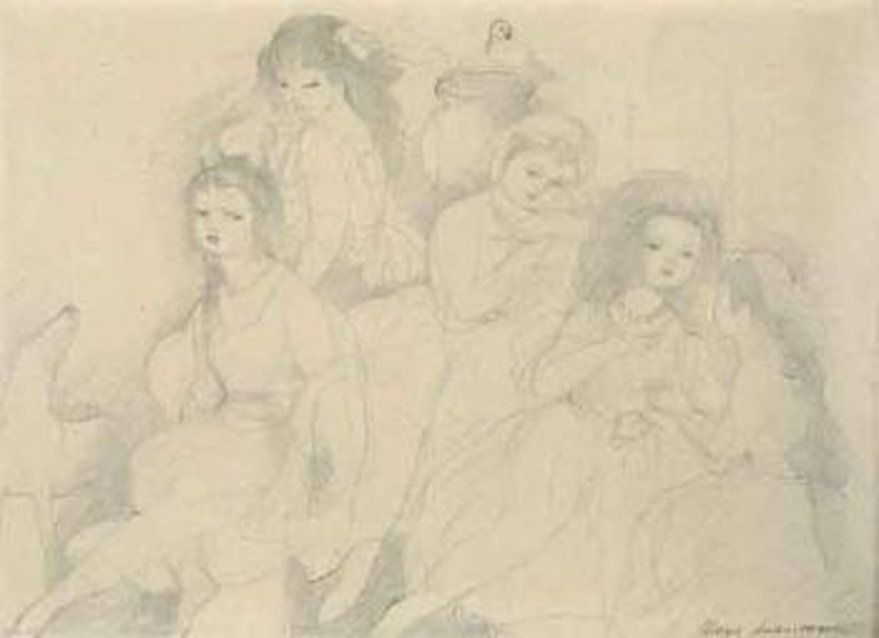 Conversation entre amies by Marie Laurencin