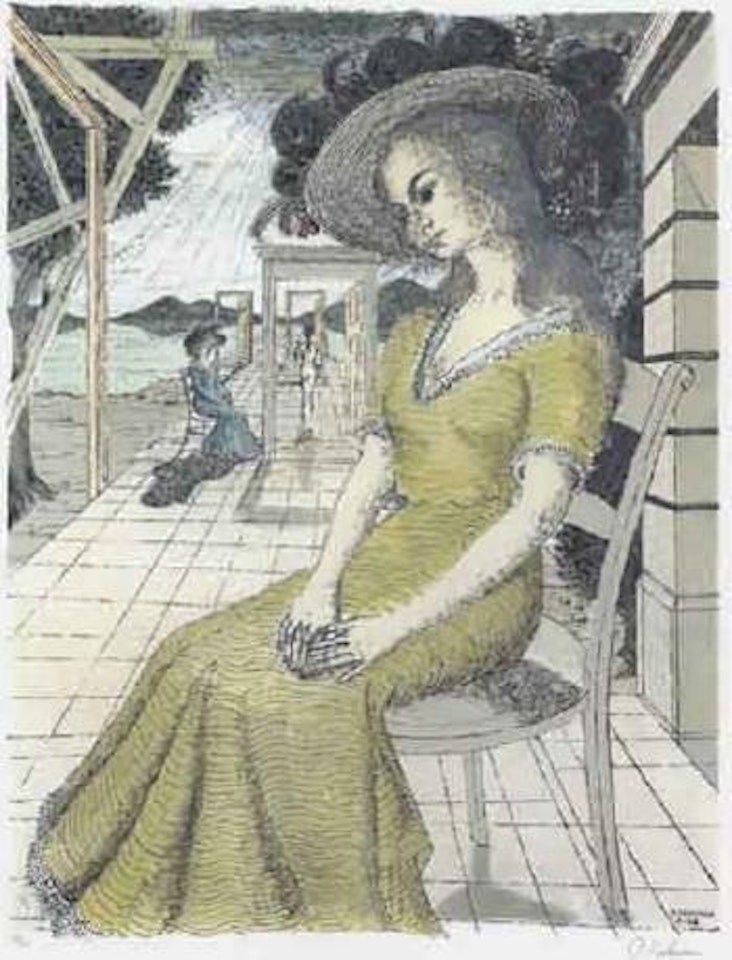 Anne Songeuse by Paul Delvaux