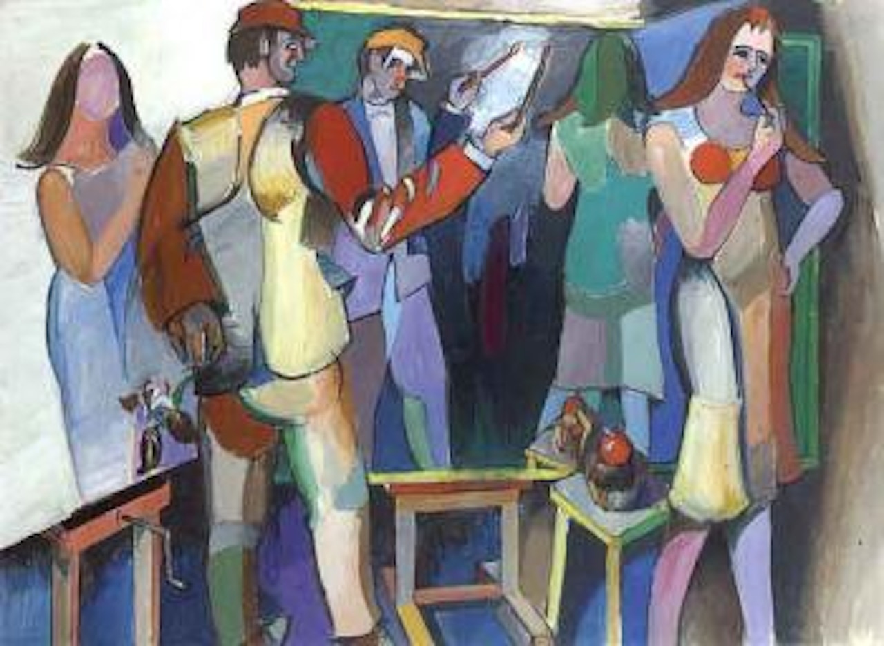Le duel du peintre et de son reflet by Jean Hélion
