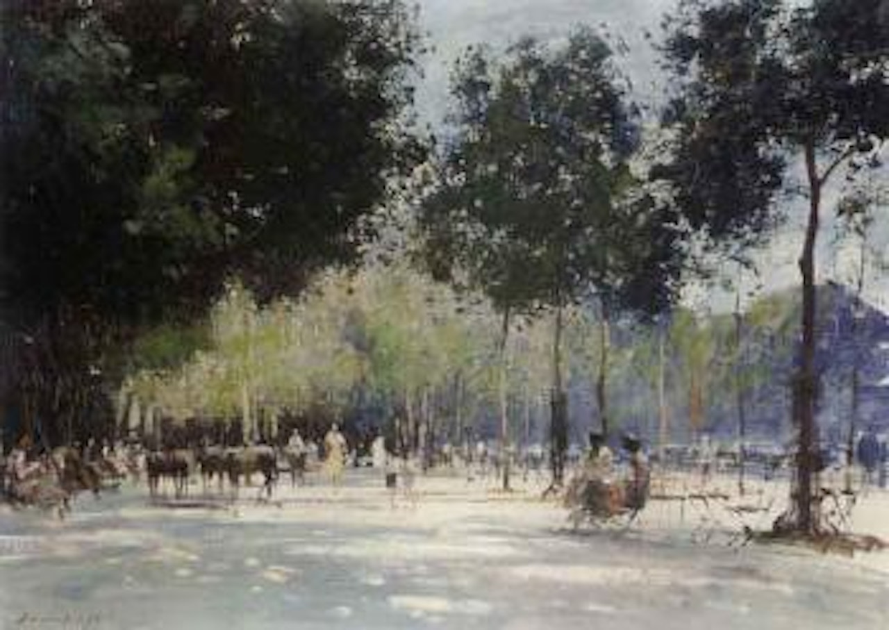 May afternoon on the Champs Elysees, Paris by Edward Seago