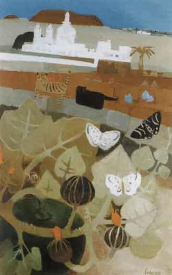 Cats and butterflies in Gozo by Mary Fedden