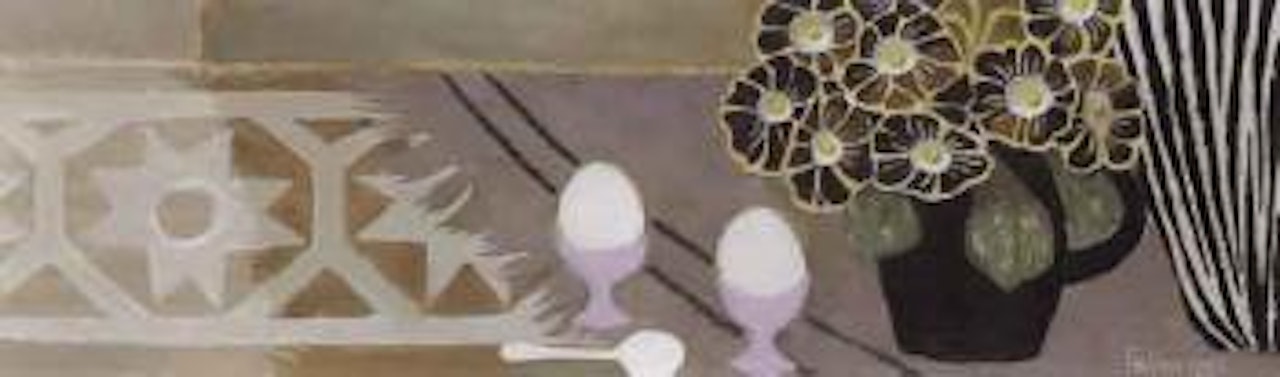 Still life with egg cups by Mary Fedden