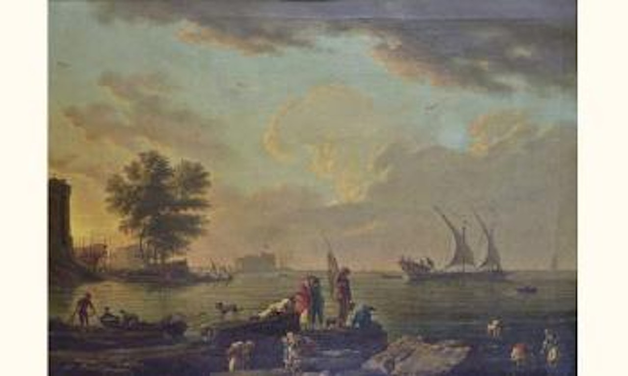 Pecheurs sur le rivage by Claude Joseph Vernet