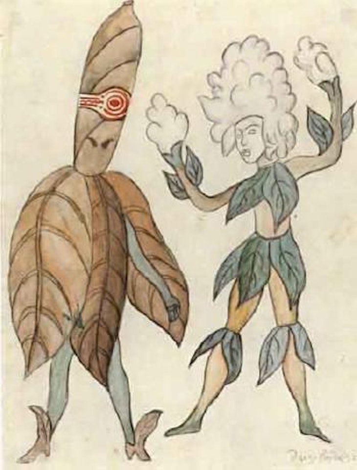 Tobacco and cotton by Diego Rivera