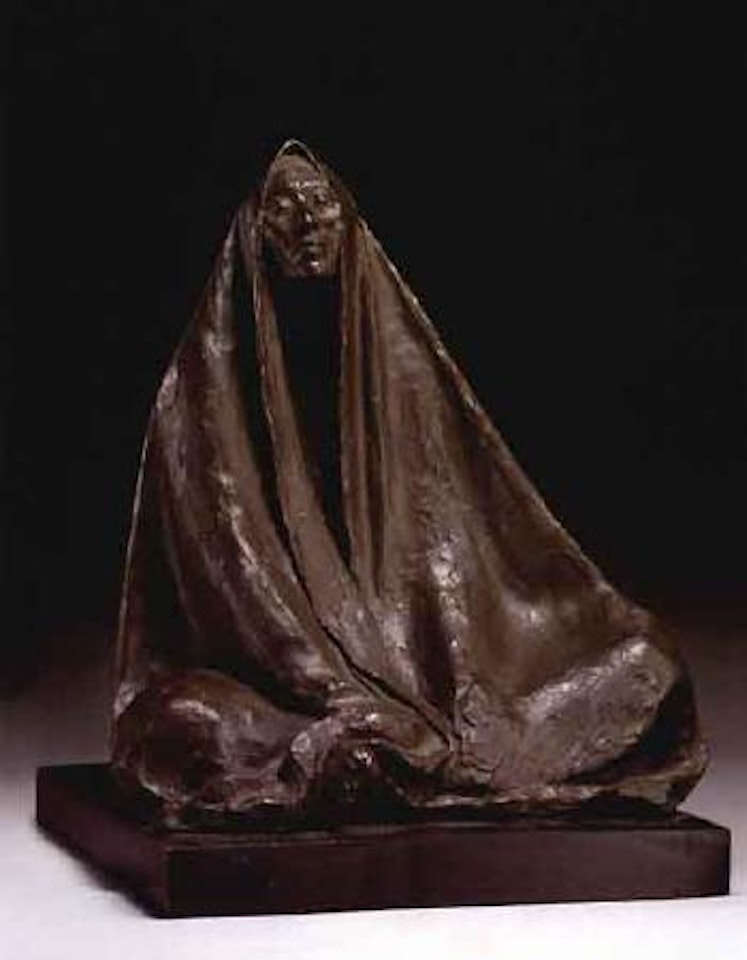 Seated woman with shawl by Francisco Zuñiga