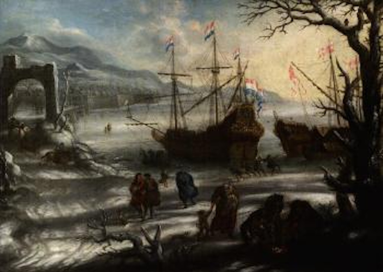 Northern harbour by Dutch School