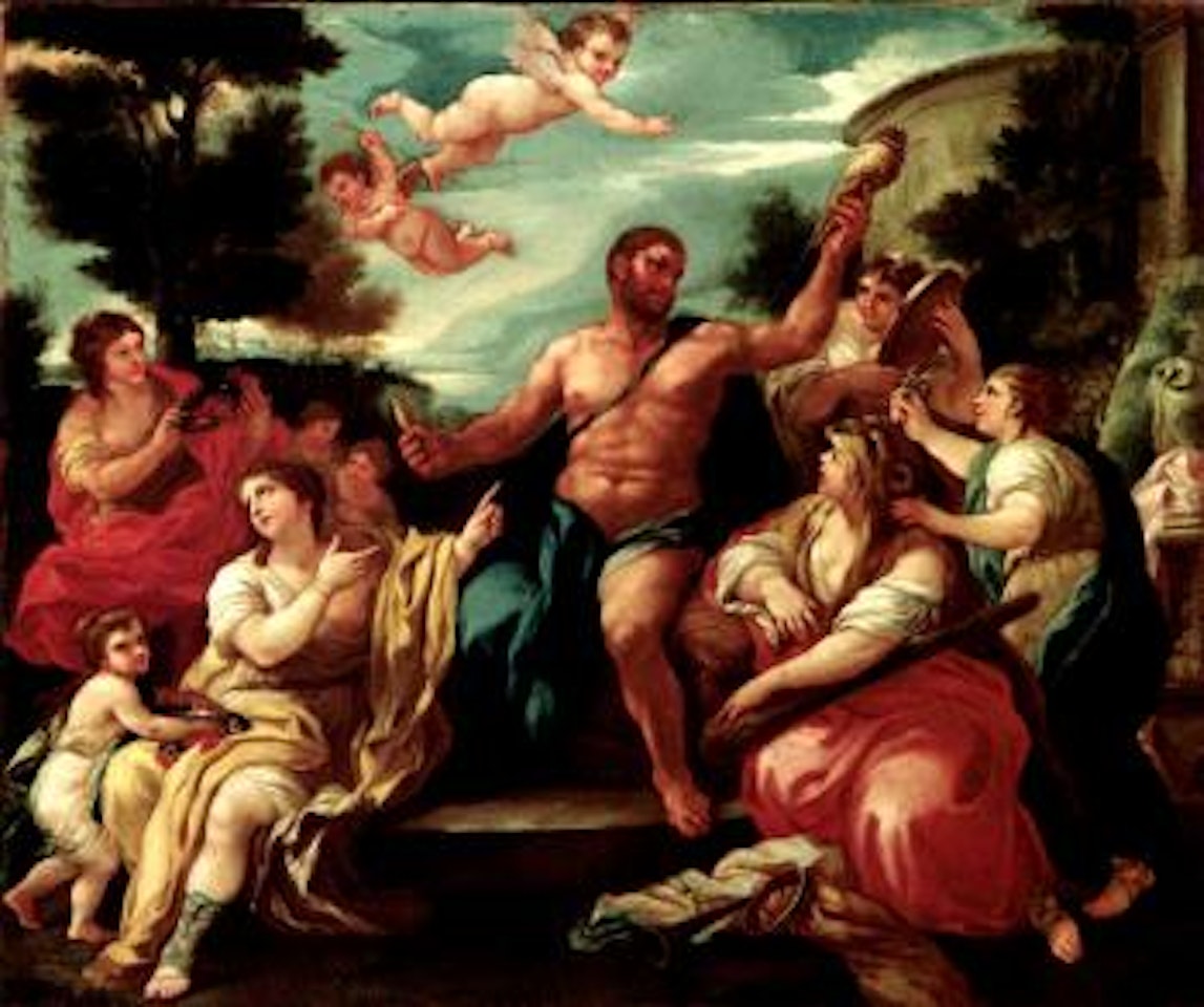 Hercules and Onfale by Circle of Luca Giordano