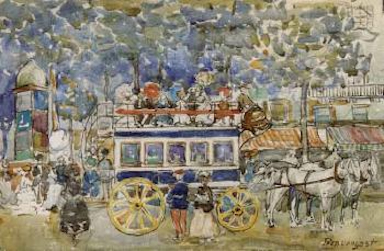 The Paris Omnibus by Maurice Prendergast