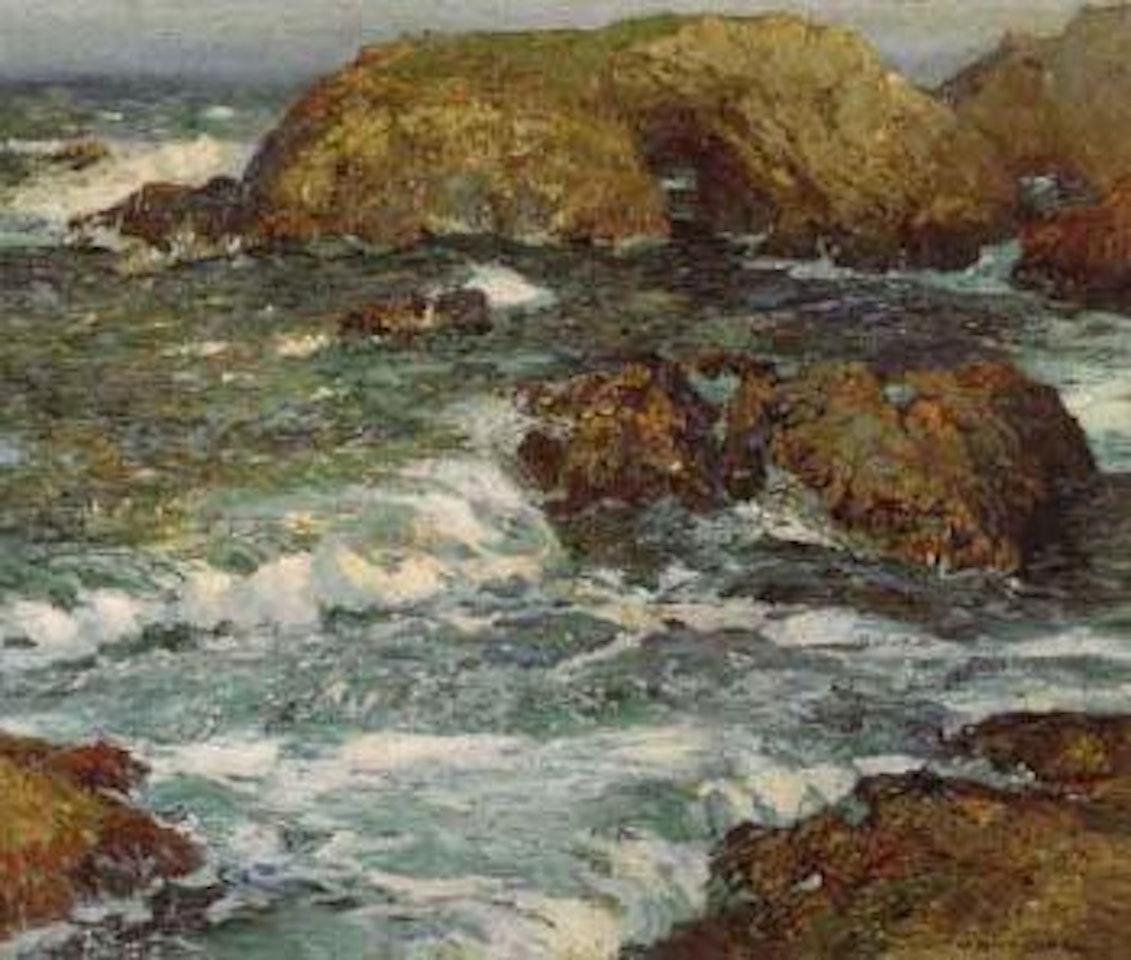 Seascape with rocks by William Ritschel