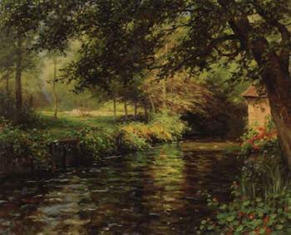 Sunny morning at Beaumont-le-Roger by Louis Aston Knight