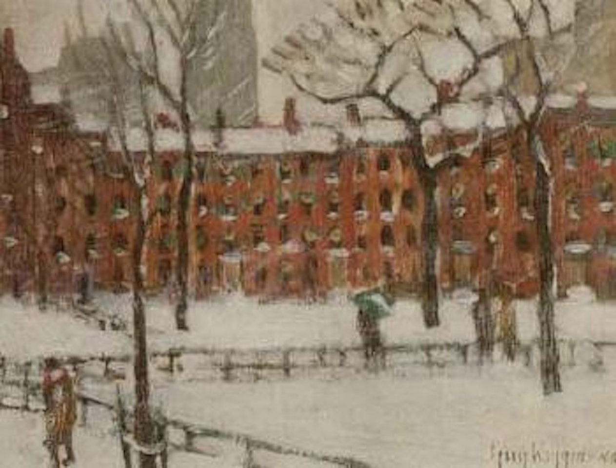 Washington Square, winter by Guy Carleton Wiggins