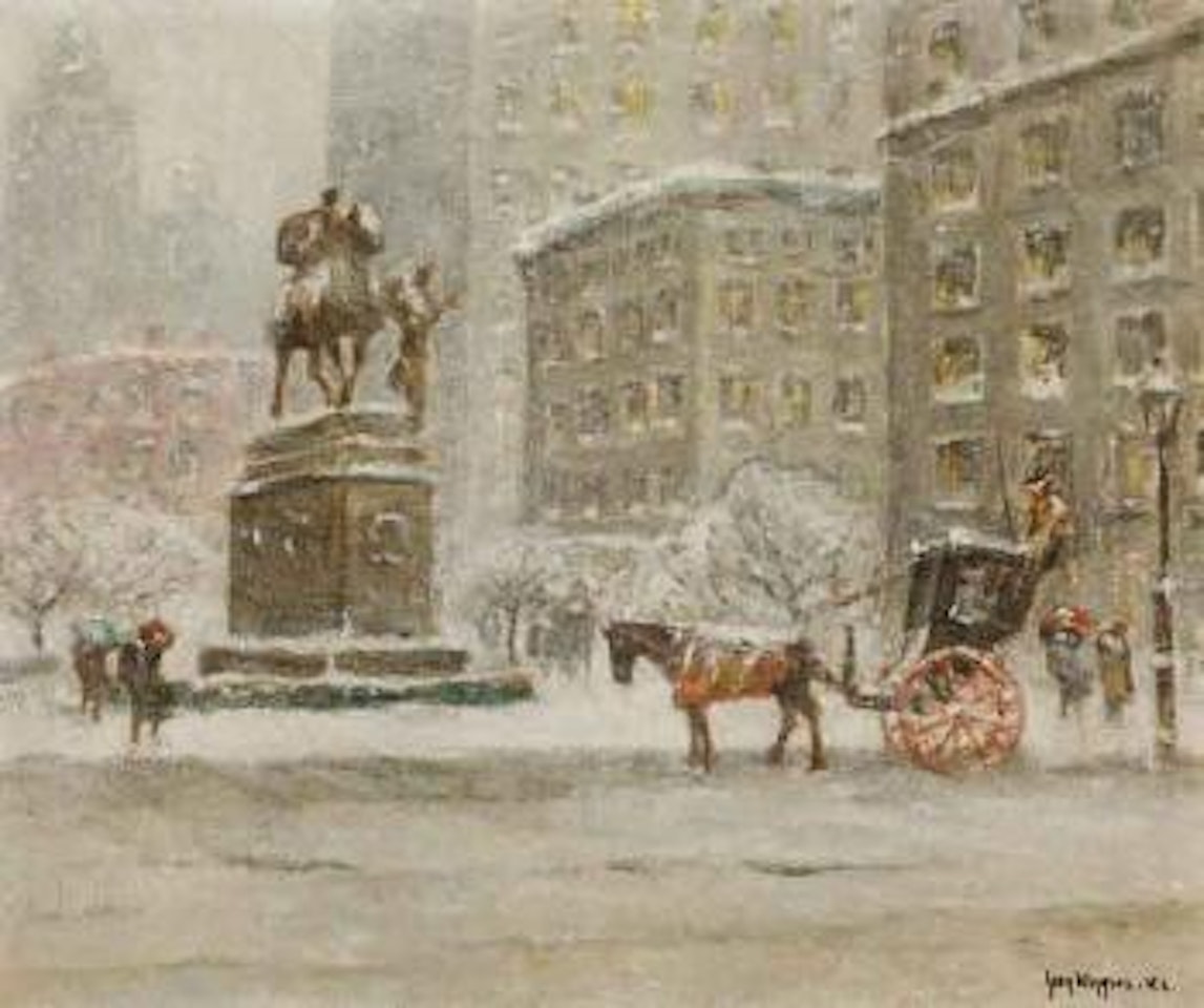At the Plaza by Guy Carleton Wiggins