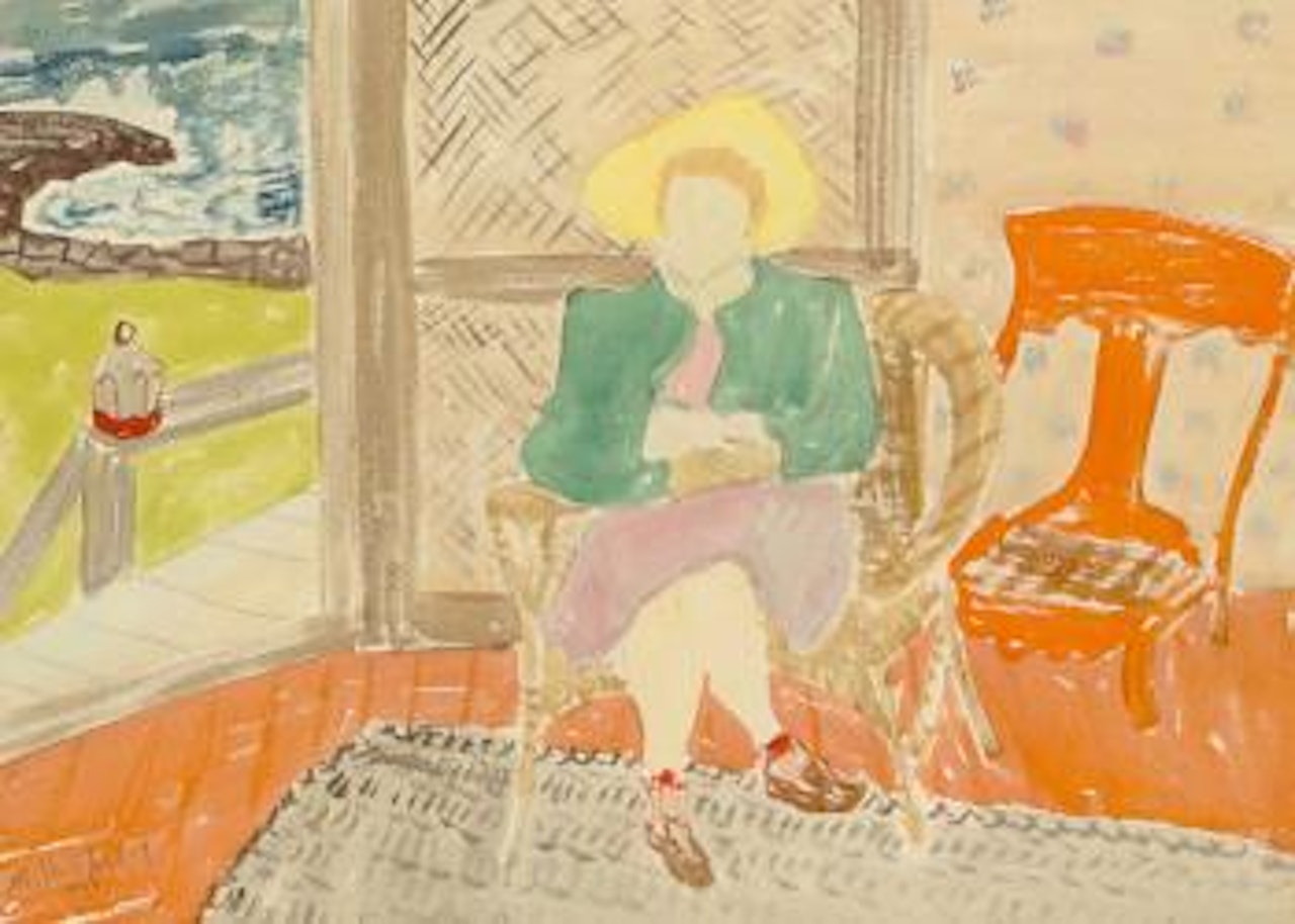 Visitor by the sea by Milton Avery