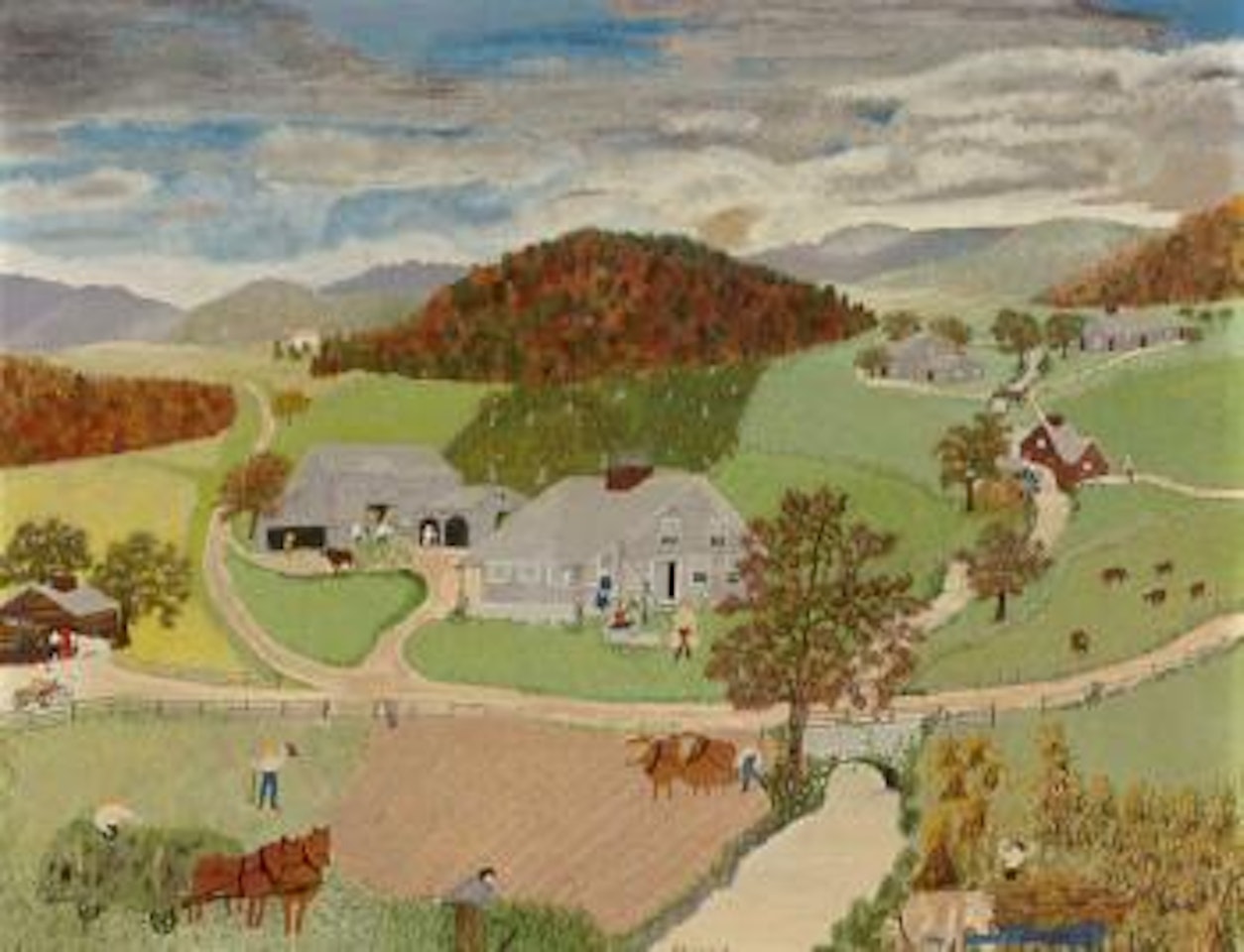 Home of Hezekiah King in 1800, no.4 by Grandma Moses