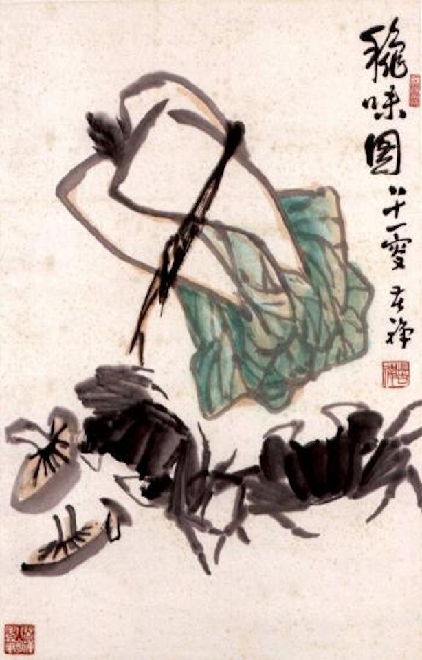 Cabbage and crab by Li Kuchan