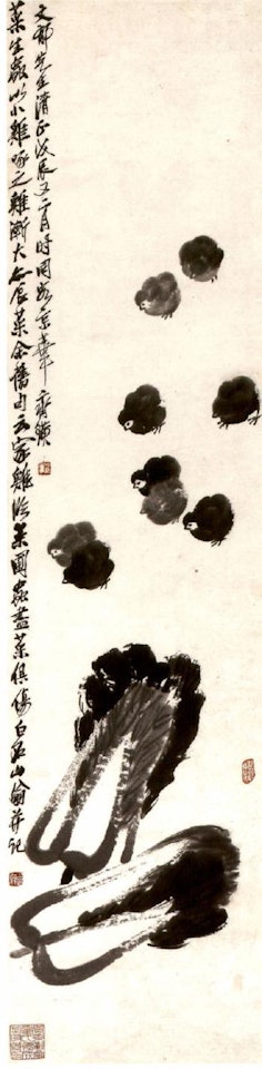 Cabbage and chicks by Qi Baishi