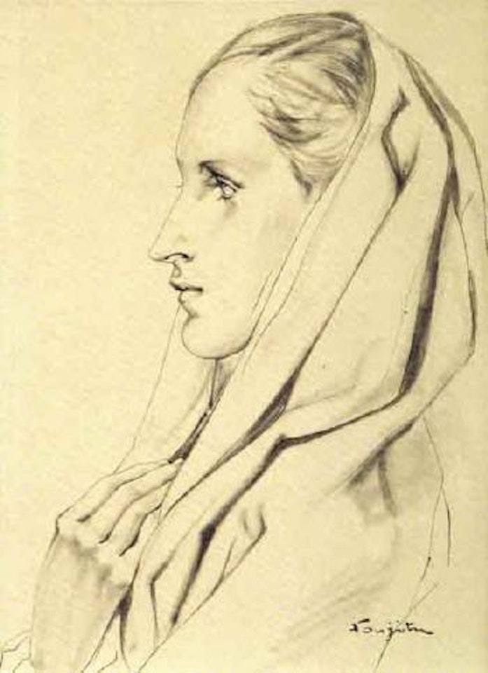 Profil de femme voilee by Leonard Tsuguharu Foujita