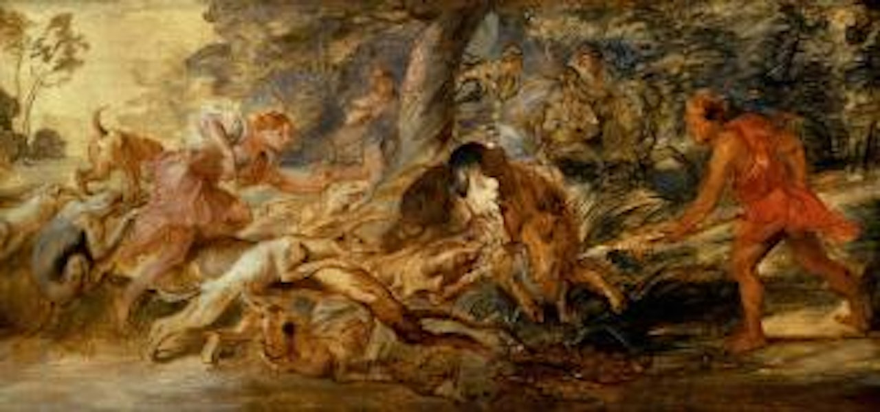 Meleager and Atalanta hunting the Boar by Peter Paul Rubens