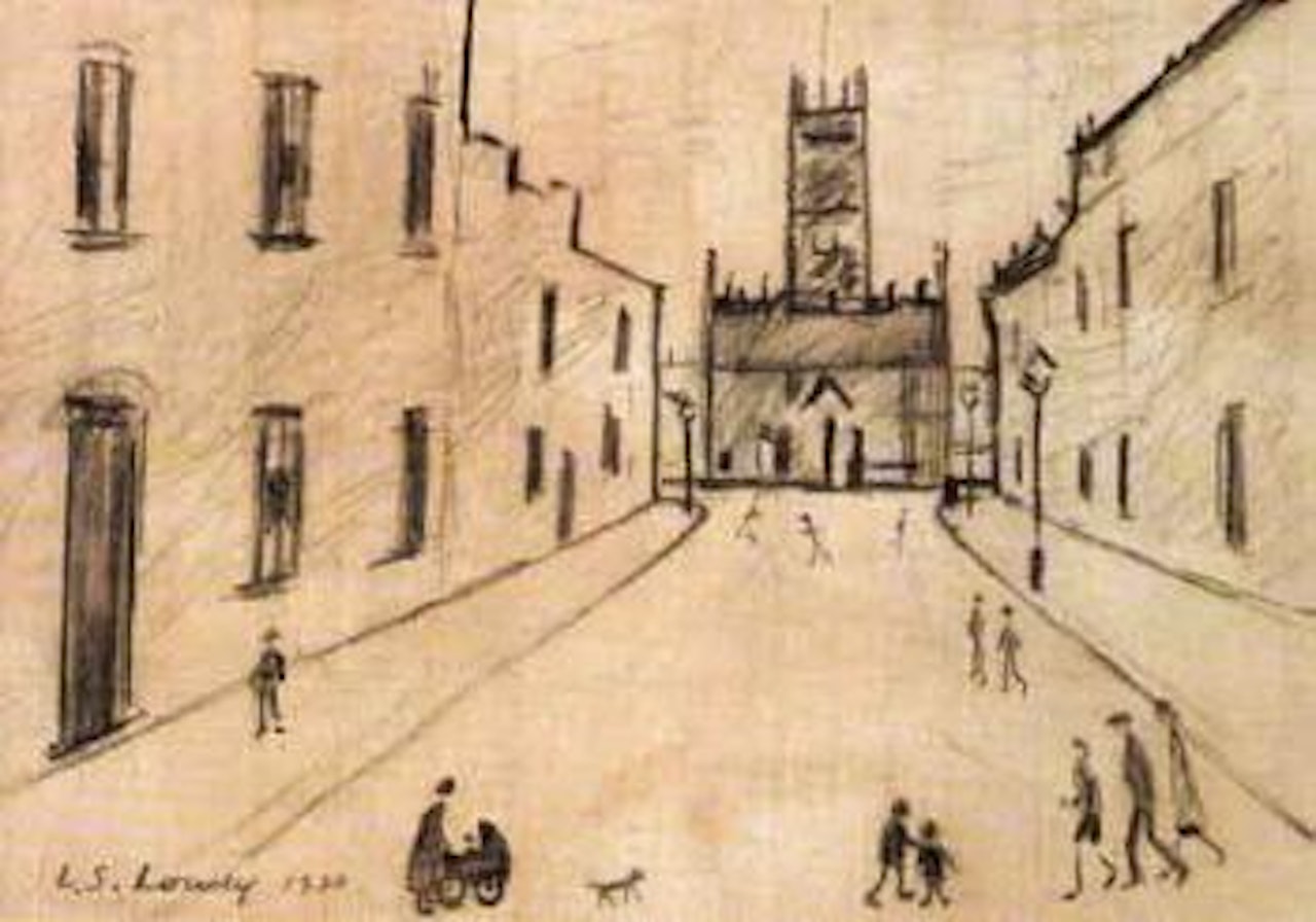 Street scene by Laurence Stephen Lowry