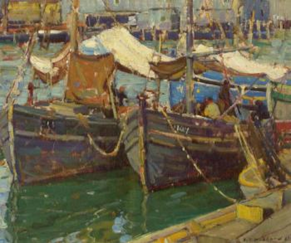 At the dock, Gloucester by Aldro Thompson Hibbard