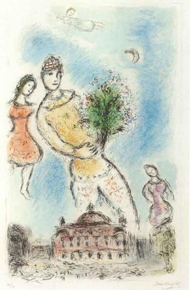In the sky of the opera by Marc Chagall