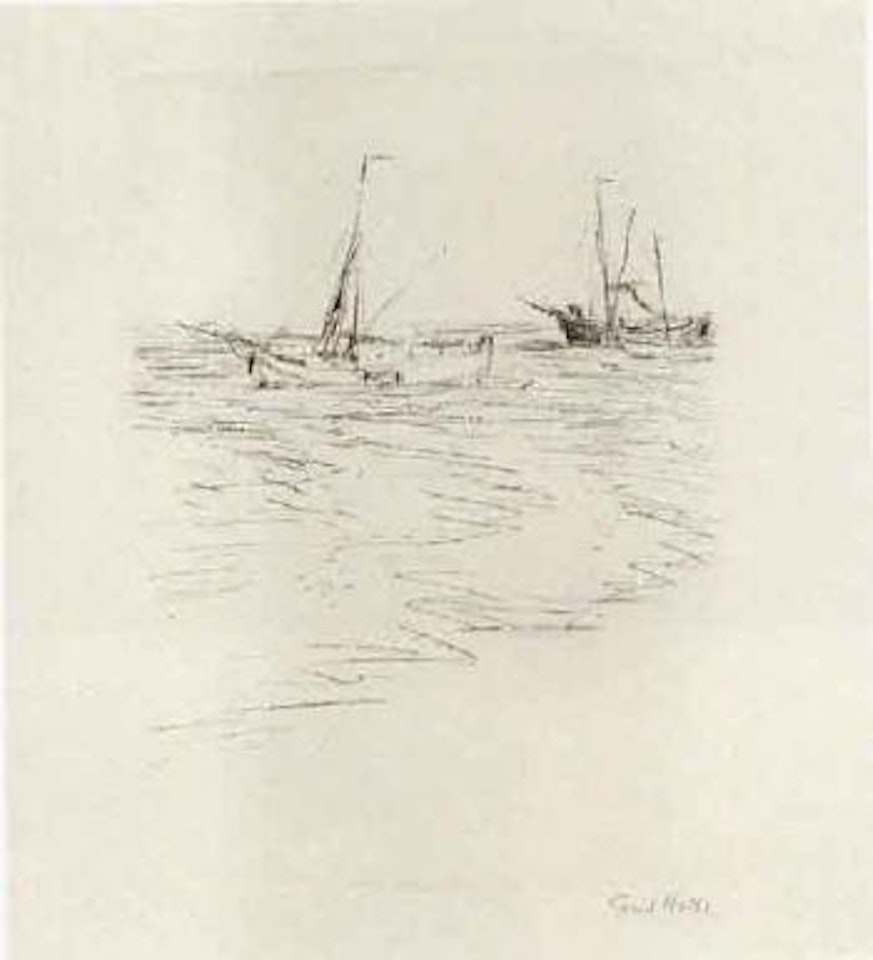 Ships near Alsen by Emil Nolde