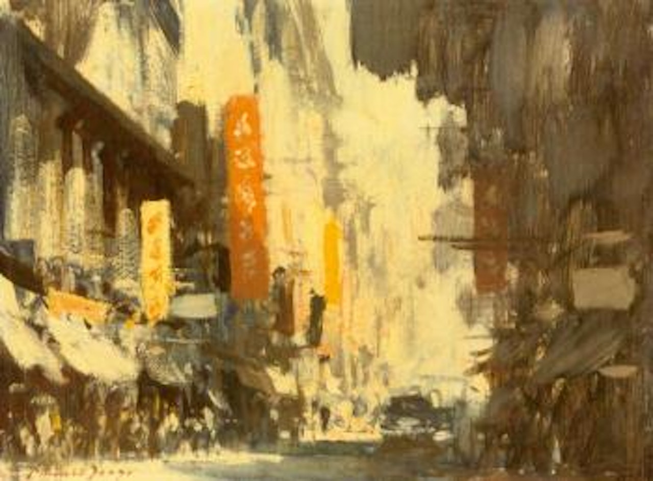 Queens Road West, Hong Kong by Edward Seago