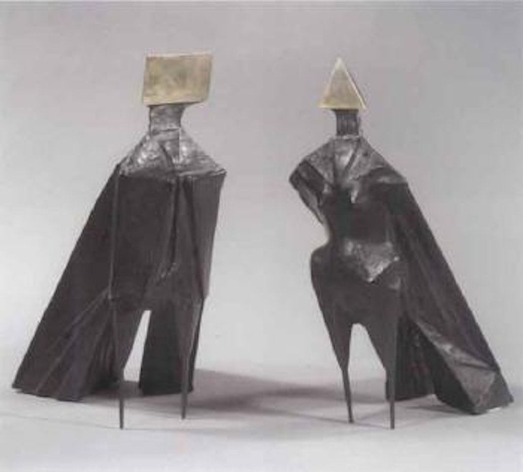 Macquette VII, two winged figures by Lynn Chadwick