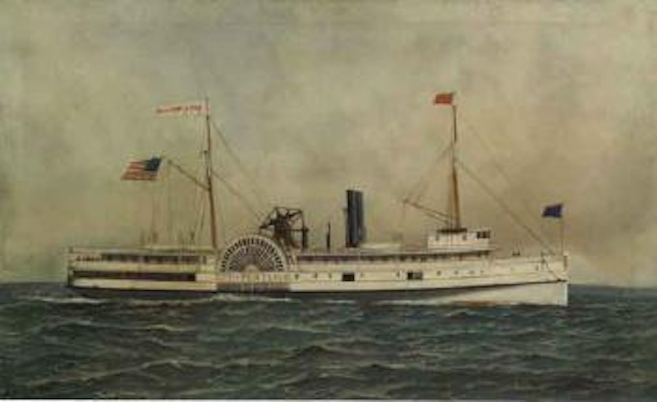 Portrait of American steamer City of Portland by Antonio Jacobsen
