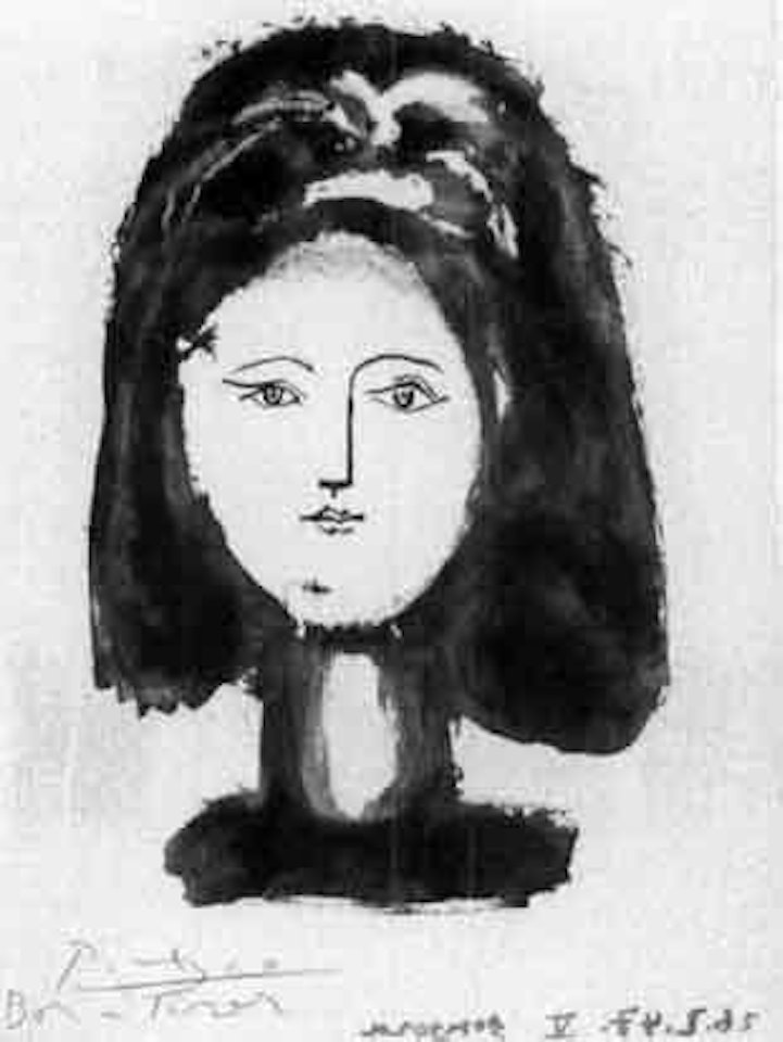 Tete de femme au long cru by Pablo Picasso