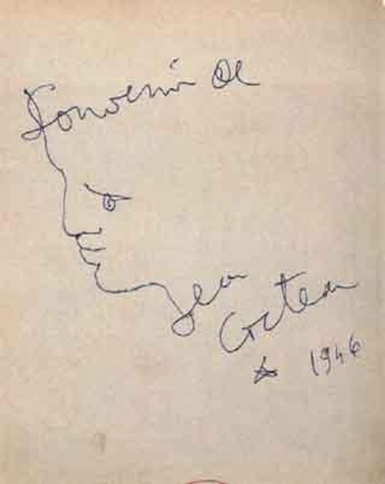 Portrait by Jean Cocteau
