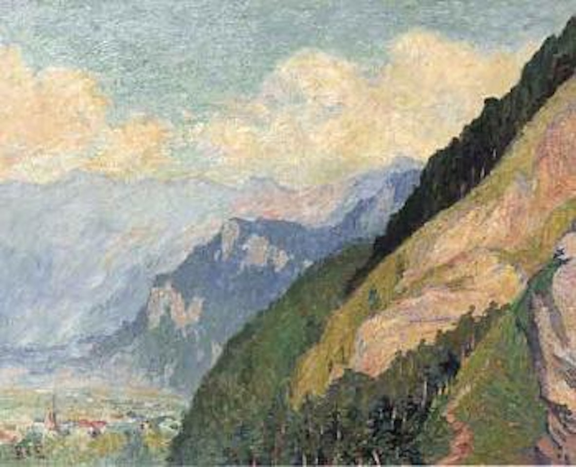 Paysage de Meiringen en Suisse by Georges d’Espagnat