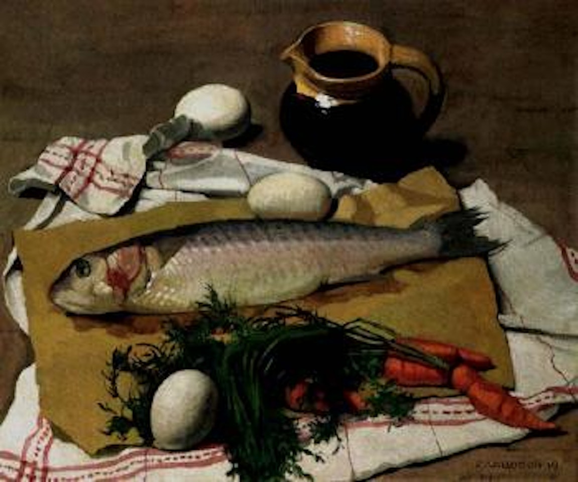 Mulet, legumes et oeufs by Félix Vallotton