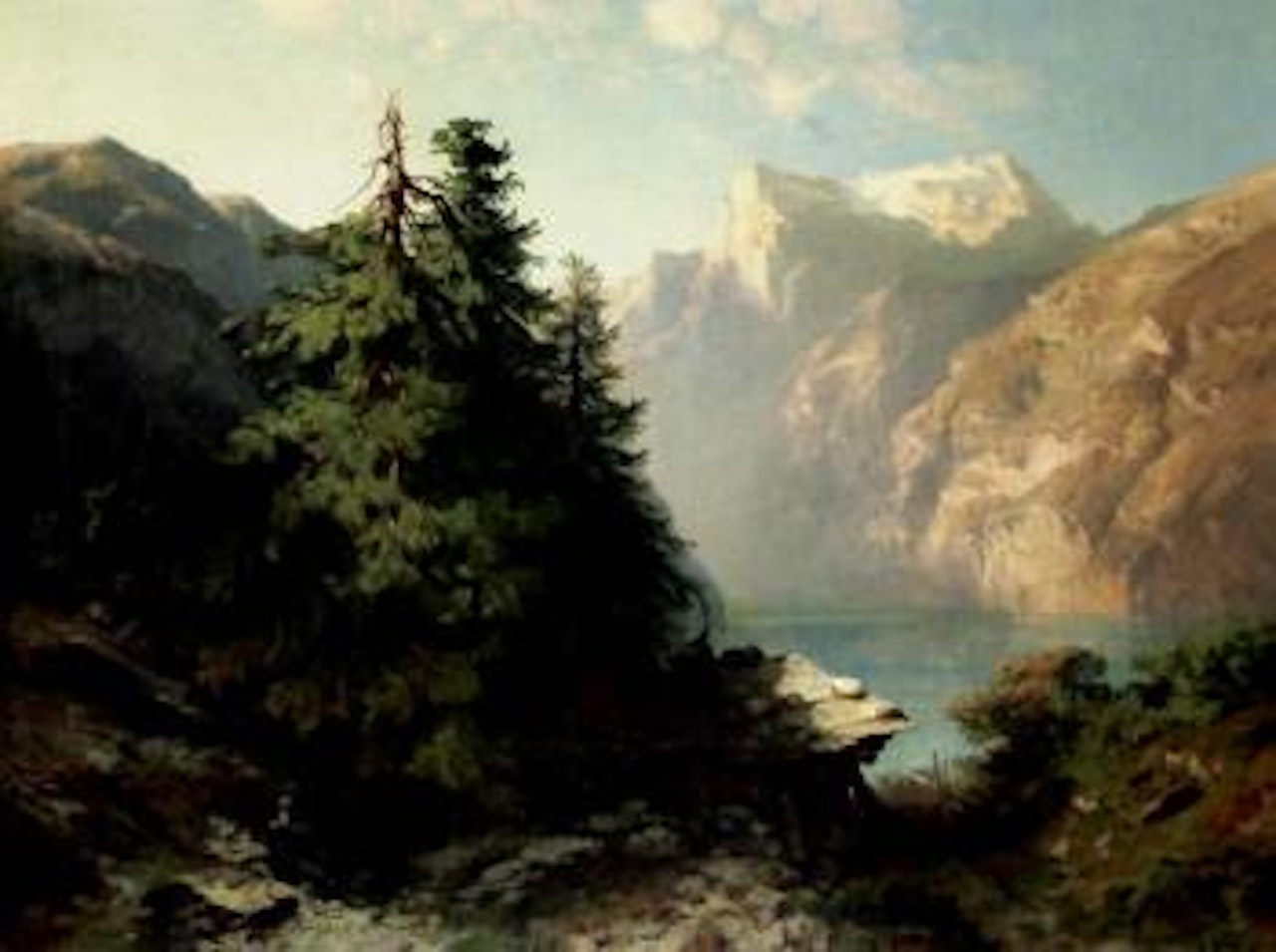 Lac des Quatre Cantons, pres de Brunnen by Alexandre Calame