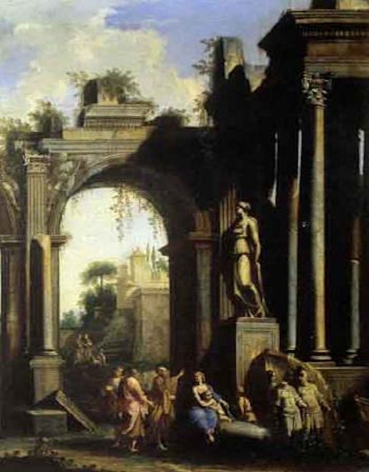 Caprice architectural au philosophe by Giovanni Ghisolfi