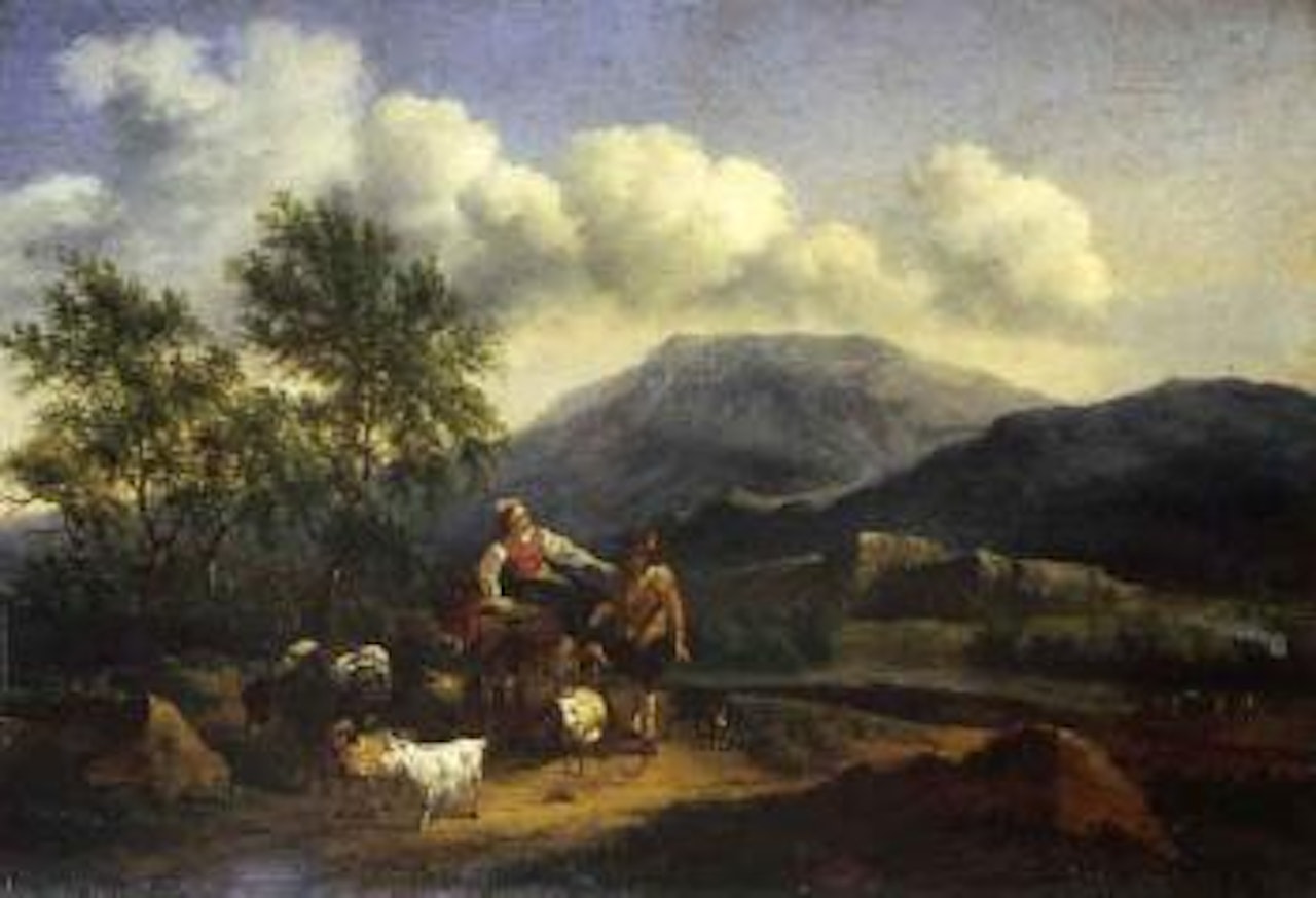 Le retour des bergers by Nicolaes Pietersz Berchem