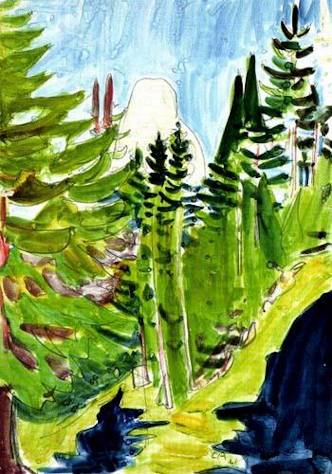 Landscape with trees by Cuno Amiet