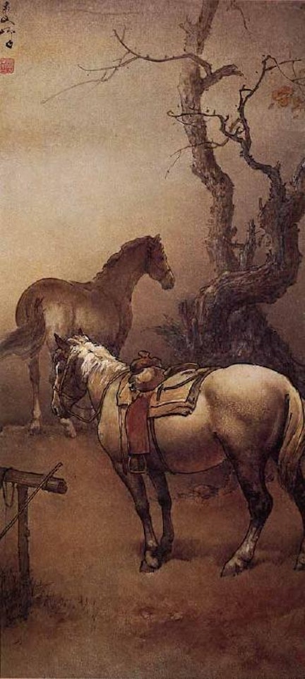 Twin horses by Lee Man Fong