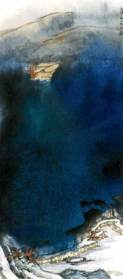Deep valley in the mountain by Zhang Daqian