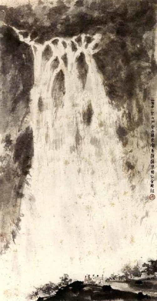 Waterfall by Fu Baoshi