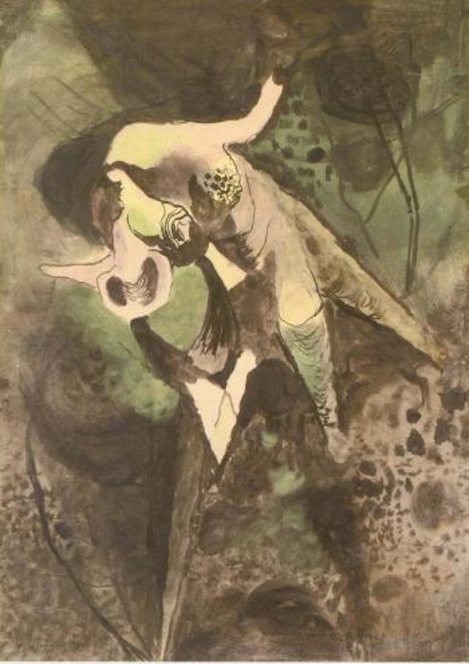Green tree form, interior of woods by Graham Sutherland